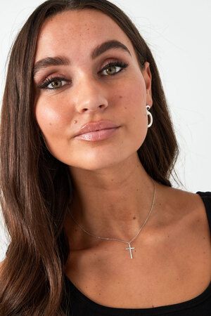 Necklace cross charm - gold h5 Picture2